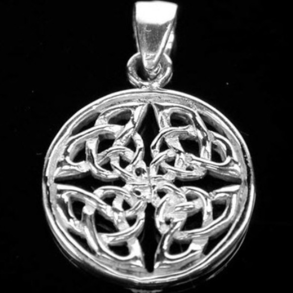 925 Sterling Silver Celtic Knot Pendant Chain Necklace - Picture 2 of 4